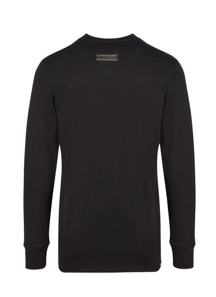 Men's Long Sleeve Shirt Logo Patch Black
